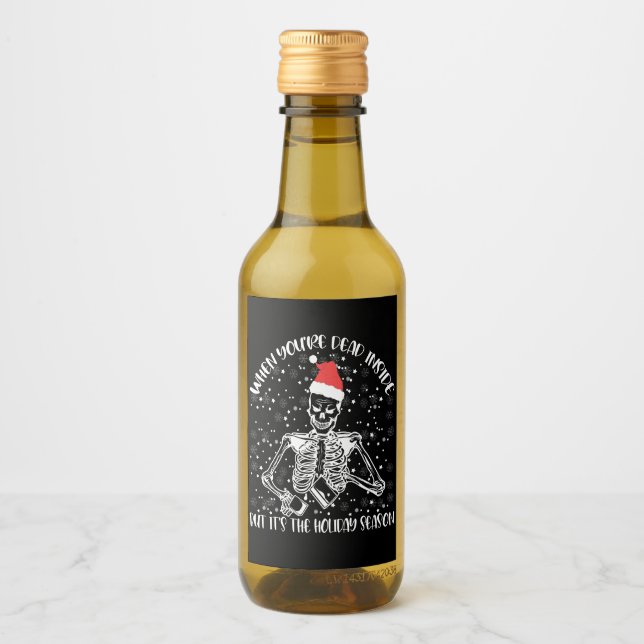 When You're Dead Inside But It's Christmas Season Wine Label (Front)