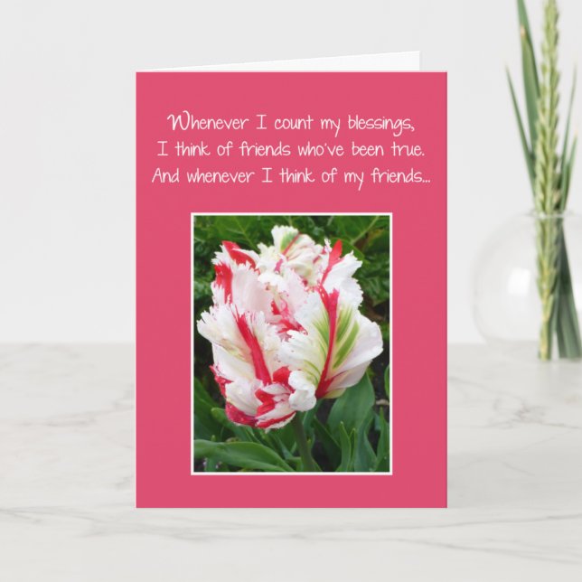 Whenever I count my blessings... Letterpress Thank You Card (Front)