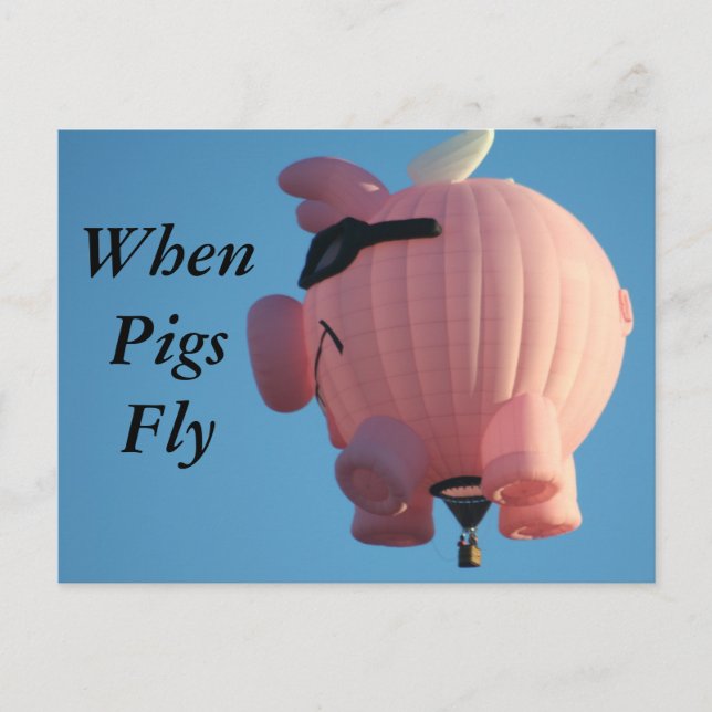 WhenPigsFly Postcard (Front)