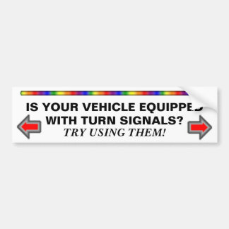 Where are the turn signals? bumper sticker