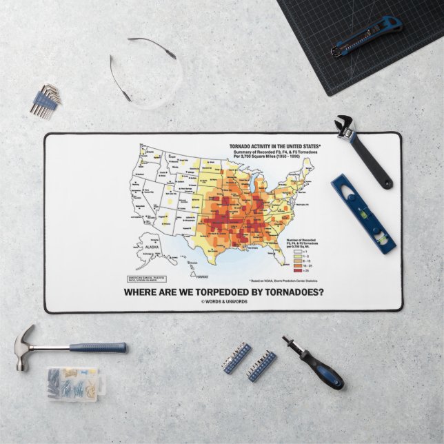 Where Are We Torpedoed By Tornadoes? Desk Mat (Workstation)