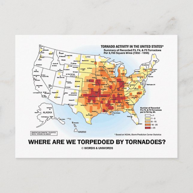 Where Are We Torpedoed By Tornadoes? Postcard (Front)