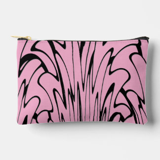 Where Art Meets Thought Black and Pink Accessory Pouch