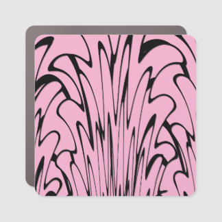 Where Art Meets Thought Black and Pink  Car Magnet