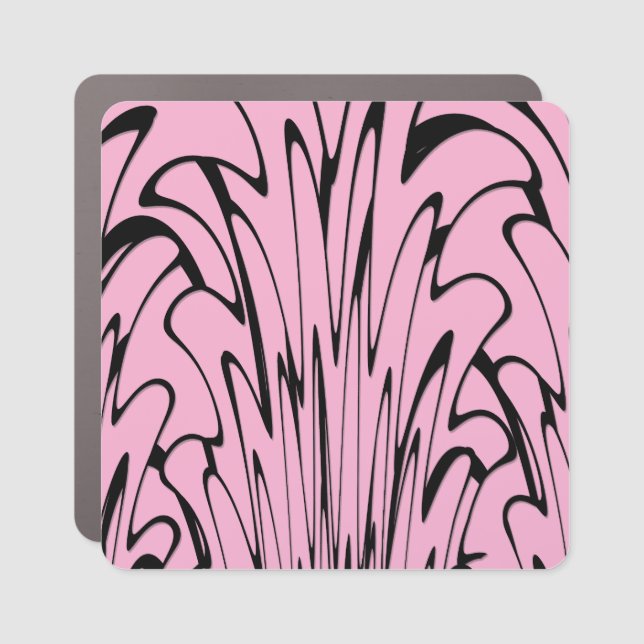 Where Art Meets Thought Black and Pink  Car Magnet (Front)
