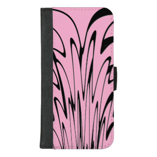 Where Art Meets Thought Black and Pink iPhone 8/7 Plus Wallet Case