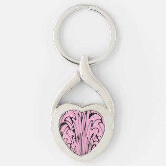 Where Art Meets Thought Black and Pink Keychain