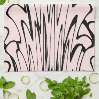 Where Art Meets Thought Black and Pink  Kitchen Towel