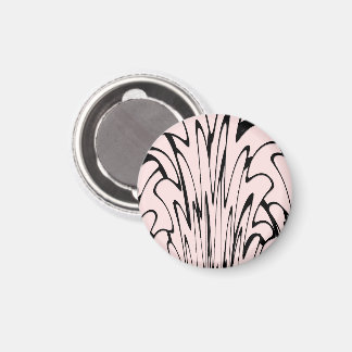 Where Art Meets Thought Black and Pink  Magnet