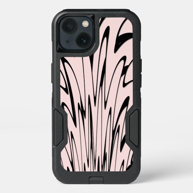 Where Art Meets Thought Black and Pink  Otterbox iPhone Case (Back)