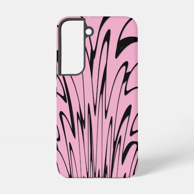 Where Art Meets Thought Black and Pink  Samsung Galaxy Case (Back)