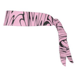Where Art Meets Thought Black and Pink Tie Headband