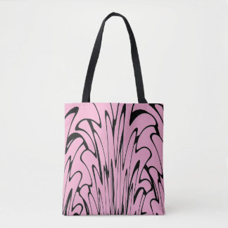 Where Art Meets Thought Black and Pink  Tote Bag