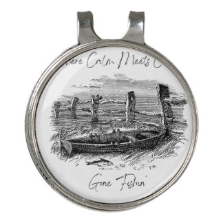 Where Calm Meets Catch Golf Hat Clip