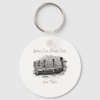Where Calm Meets Catch Keychain