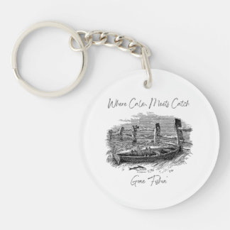 Where Calm Meets Catch Keychain