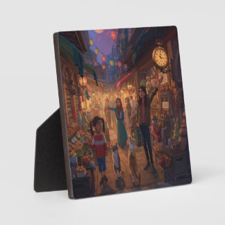 Where Cats Wander and Lanterns Glow Plaque