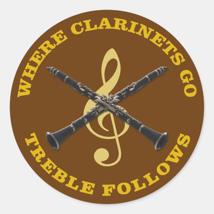 Where Clarinets Go Treble Follows Sticker