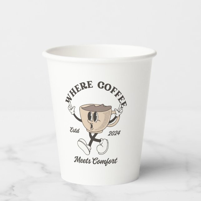 Where coffee meets comfort Paper cup (Front)
