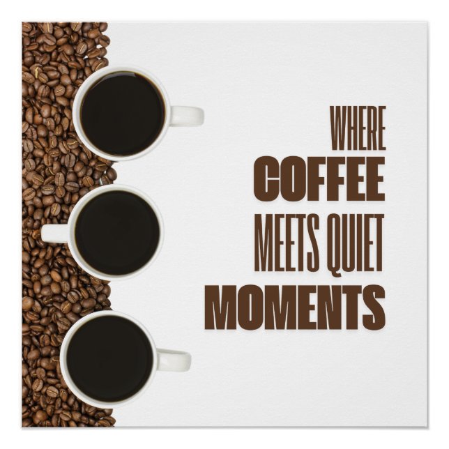 Where Coffee Meets Quiet Moments – Minimalist Cafe Poster (Front)