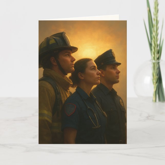 "Where Courage Stands United" Sympathy Card (Front)