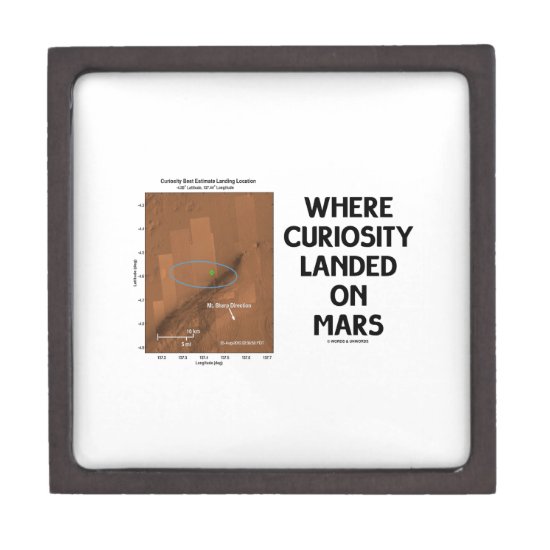 Where Curiosity Landed On Mars (Martian Surface) Keepsake Box