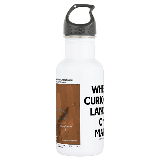 Where Curiosity Landed On Mars (Martian Surface) Stainless Steel Water Bottle