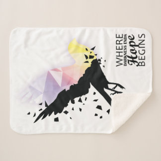 “Where darkness ends, hope begins.” Sherpa Blanket