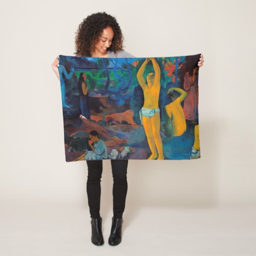 Where Do We Come From Gauguin Fleece Blanket