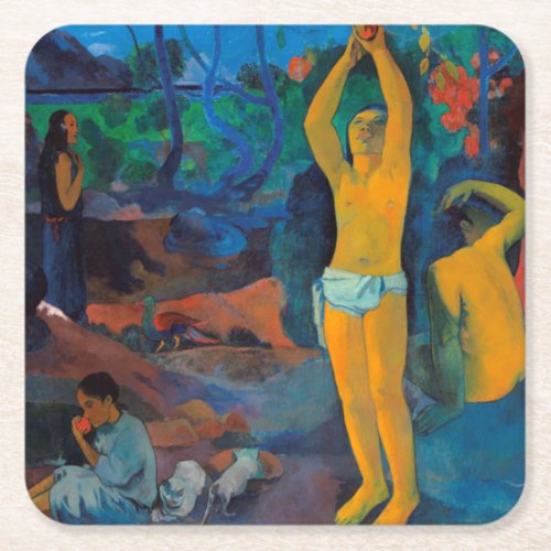 Where Do We Come From Gauguin Square Paper Coaster