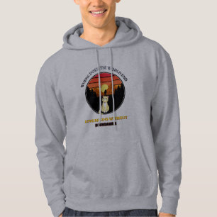 Where Does The World End Cute Cat Retro Sunset T Hoodie
