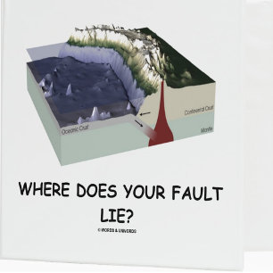 Where Does Your Fault Lie? Geology Humor 3 Ring Binder