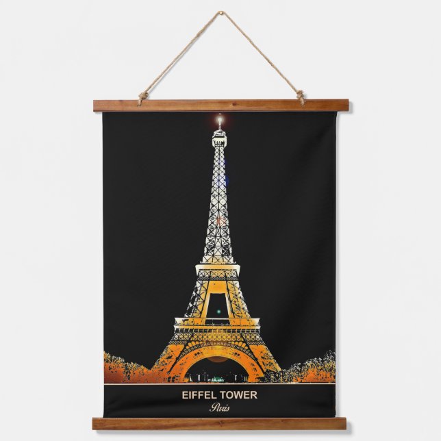 Where Dreams Touch the Sky: Eiffel Tower Hanging Tapestry (Front)