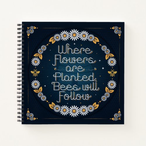 Where Flowers are Planted Sq College_Ruled Notebook