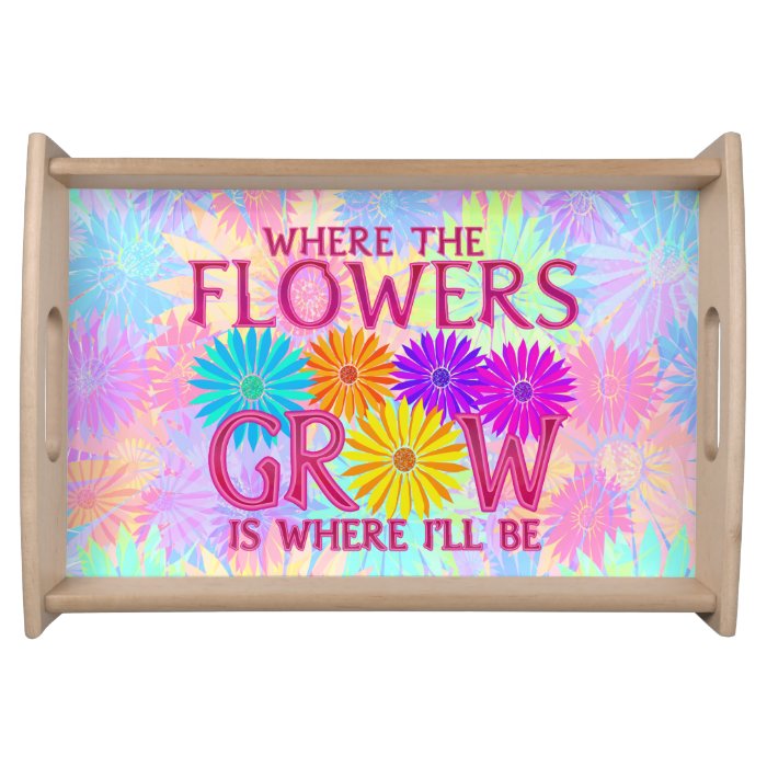 Where Flowers Grow Serving Platters