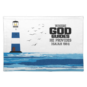 Where God Guides He Provides Cloth Placemat