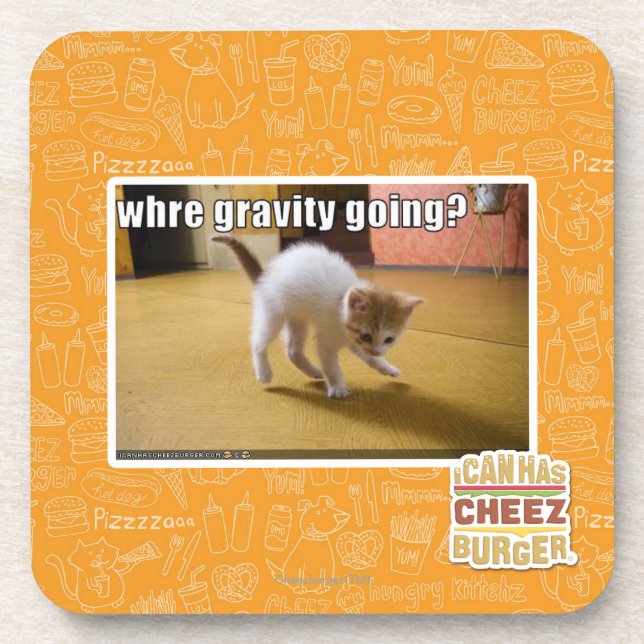 Where gravity going? beverage coaster (Front)