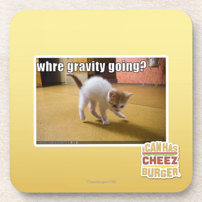 Where gravity going? drink coaster (Front)