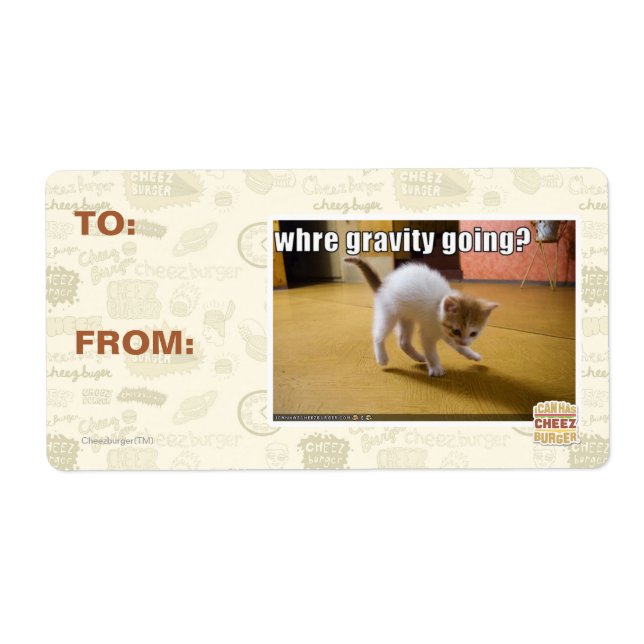 Where gravity going? label (Front)
