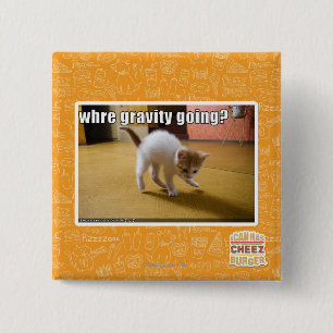Where gravity going? pinback button