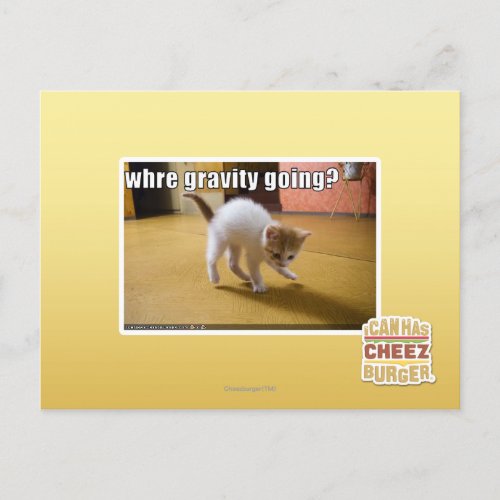 Where gravity going postcard