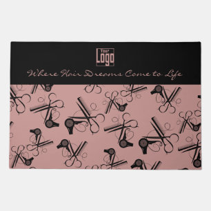 Where Hair Dreams Come to Life Hair Salon Logo Doormat