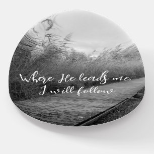 Where He Leads Me, I Will Follow Hymn Paperweight