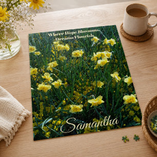 Where Hope Blossoms Dreams Flourish Daffodil Jigsaw Puzzle