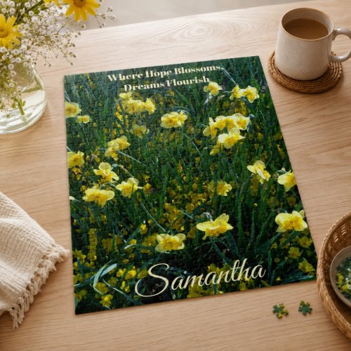 Where Hope Blossoms Dreams Flourish Daffodil Jigsaw Puzzle