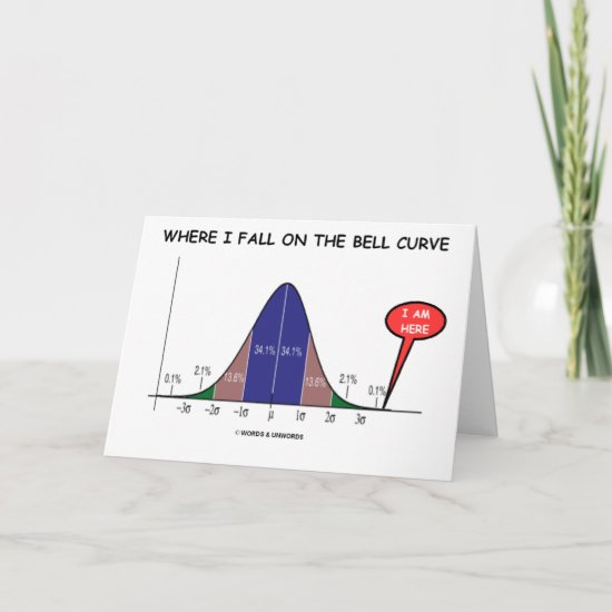 Where I Fall On The Bell Curve I Am Here Card