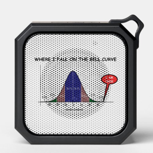 Where I Fall On The Bell Curve I Am Here Stats Bluetooth Speaker