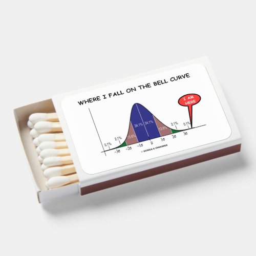 Where I Fall On The Bell Curve I Am Here Stats Matchboxes