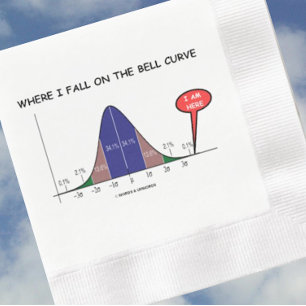 Where I Fall On The Bell Curve I Am Here Stats Paper Dinner Napkins