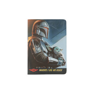 Where I Go He Goes Color Halftone Graphic Passport Holder